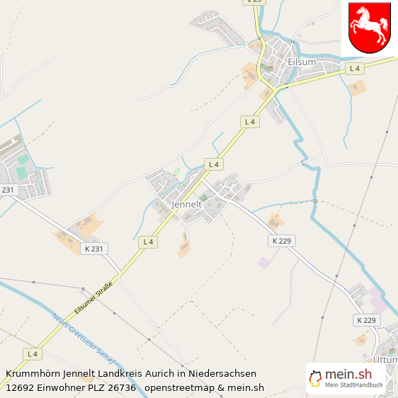 Krummhrn Jennelt  Lageplan